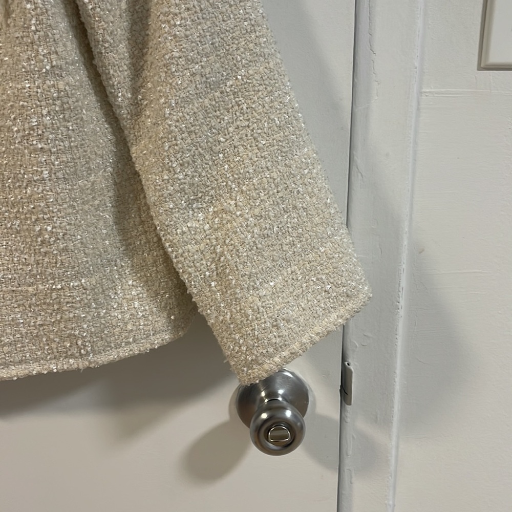 Basic Ivory Tweed Jacket - image 6